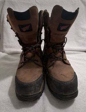 Red Wing FlexForce 2409 Men's 10 Waterproof Safety Toe Work Boots Brown Leather